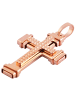 Adeliás Unisex Anhänger – Kreuz Kreuzanhänger aus Edelstahl in gold