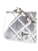 faina Damen Schultertasche Im Metallic-Look in Silber
