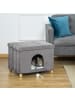 Pawhut Katzenhaus Grau 60L x 45B x 44,5H cm