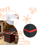 relaxdays 4 x Weihnachtskugel-Aufbewahrungsbox in Schwarz/ Rot - (B)33 x (H)9 x (T)33 cm