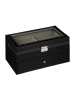relaxdays Brillenbox in Schwarz - (B)33,5 x (H)15,5 x (T)19,5 cm
