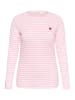 KAFFE curve Langarm-Shirt KClia Regular fit in Chalk/Pink - Poppy Red Heart