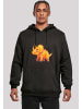 F4NT4STIC Hoodie Süßer Triceratops Dinosaurier in schwarz