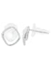 Adeliás Damen Ohrringe – Ohrstecker aus 925 Silber mit Perlmutt in silber