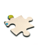 Mr. & Mrs. Panda Puzzle Einhorn Mann Design ohne Spruch in Weiß