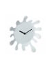 relaxdays Wanduhr "Farbklecks" in Weiß - (B)22,5 x (H)25 x (T)6 cm