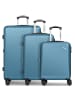 Check.In Paradise 2.0 4 Rollen Kofferset 3-teilig mit Dehnfalte in glacier blue