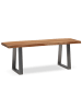 FineBuy Sitzbänk in Braun / Akazie / 120x40x46