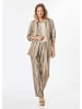 GOLDNER Longbluse in beige / gemustert