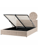 Beliani Doppelbett MASSOGNES in Beige/Schwarz - (W) 186 x (H) 90 x (L) 211 cm