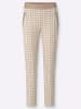 creation L Jacquard-Hose in beige-ecru-gemustert