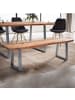 KADIMA DESIGN Esszimmerbank 160x40x45,5 cm Massivholz / Metall mit