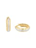 Amor Creolen Gold 375/9 ct, teilrhodiniert in Bicolor