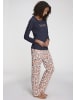 VIVANCE DREAMS Pyjamahose in orange-weiß-gemustert