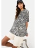 Camel Active Schlupfbluse mit Allover Print in Schwarz