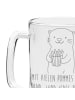 Mr. & Mrs. Panda Bierkrug Otter See Pommes mit Spruch in Transparent