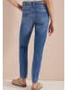 Cecil Mid Waist Slim Leg Jeans im Casual Fit in Blau