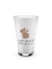 Mr. & Mrs. Panda Glas Hund Keks mit Spruch in Transparent