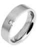 Adeliás Damen Ring aus Titan mit Strass Steinchen in silber
