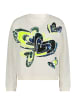 CARTOON Sweatshirt mit Rippbündchen in Patch Cream/Green
