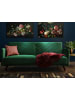 Beliani 3-Sitzer Sofa SENJA in Grün/Braun - (W) 198 x (H) 87 x (L) 95 cm