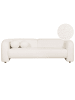 Beliani 3-tlg 3-Sitzer Sofa LEIREN in Weiß