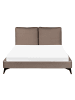 Beliani 2-tlg Doppelbett MELLE in Braun/Schwarz