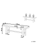 Beliani Gartenbank SCANIA in Braun/Schwarz - (W) 140 x (H) 45 x (L) 36 cm