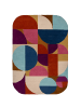 KADIMA DESIGN Wollteppich Arch Muster, Geometrisch, Wohnzimmer in Multicolor-Rosa