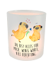 Mr. & Mrs. Panda Teelichthalter Mops Verliebt mit Spruch in Transparent