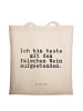Mr. & Mrs. Panda Tasche Ich bin heute mit... mit Spruch in Creme
