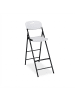 relaxdays 2 x Barhocker in Weiß - (B)44,5 x (H)118 x (T)82 cm