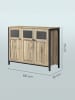VASAGLE Küchenschrank Daxton in Milchkaffee-Farbe - (B)100 x (H)75 x (T)35 cm