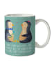 Mr. & Mrs. Panda Tasse 11. Hochzeitstag Stahlhochzeit mit Spruch in Meeresbrise