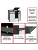 MCW 2er Mülltonnenverkleidung J82 erweiterbar, Marmor-Optik dunkel