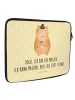 Mr. & Mrs. Panda Laptop Tasche Hamster Hut mit Spruch in Gelb Pastell