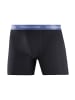 Copenhagen Studios Langer Boxer in schwarz-blau / schwarz-salbei / schwarz-grau