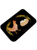 Mr. & Mrs. Panda Badematte Huhn Stolz ohne Spruch in Schwarz