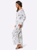 WITT WEIDEN Schlafanzug in weiß-schwarz-bedruckt