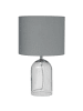 Beliani Tischleuchten DEVOLL in Grau/Transparent - (W) 25 x (H) 44 x (L) 25 cm