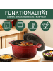 Home Nature Wohnkonzept Gusseisen Topf 5L emailliert in Rot ⌀26 cm