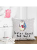 Mr. & Mrs. Panda Sitzkissen Pinguin Bester Enkel der Welt mit Sp... in Grau Pastell