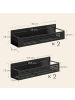 SONGMICS Gewürzregal Beque in Schwarz - (B)30 x (H)7.5 x (T)10 cm