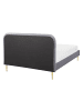 Beliani Doppelbett FLAYAT in Grau/Gold - (W) 153 x (H) 109 x (L) 215 cm