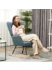 HOMCOM Schaukelstuhl-98T x 71B x 101H cm-Hellblau