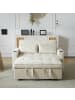 ABRIHOME Klappbares Schlafsofa mit Schlaffunktion in Beige