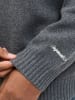 JACK & JONES PLUS Sweatshirt mit halbem Reißverschluss in Dark Grey Melange