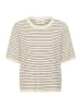 Soaked in Luxury Strickpullover SLSpina Gerade Passform in Turtledove w Black stripe