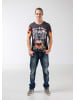 Roberto Geissini Biker Engine T-Shirt Schwarz