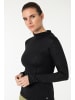 super.natural Merino Hoodie in schwarz